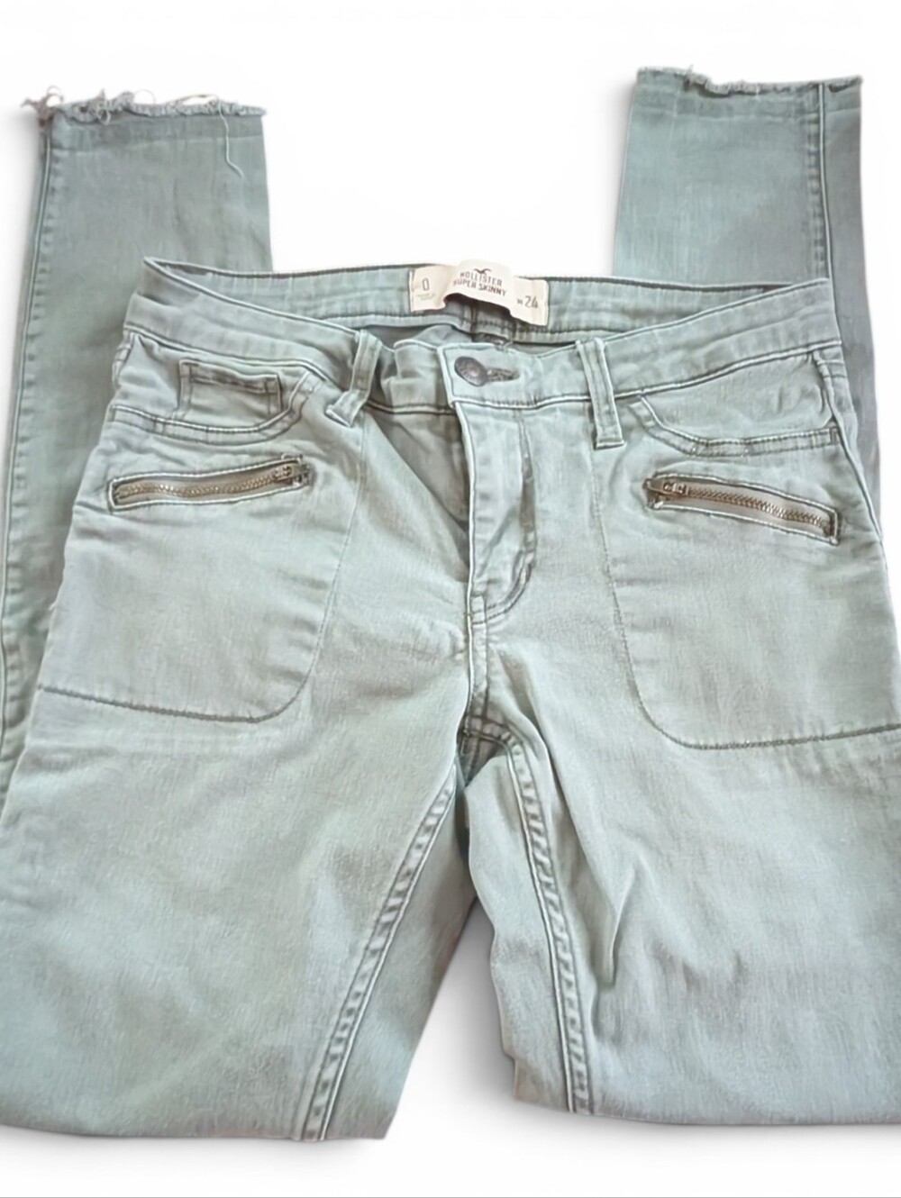 Hollister Super Skinny Olive Green Jeans